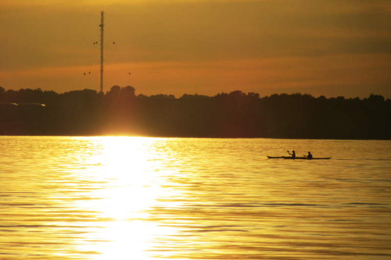 Sonnenuntergang an der Kieler Förde<br />
